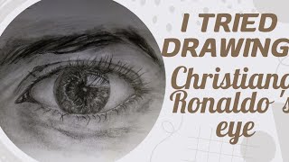 I tried to draw Christiano Ronaldo eye cr7 art pencilart [upl. by Ardnekal]