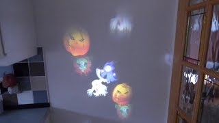 Review Of The OKPOW Light Projector for HalloweenChristmas [upl. by Maleeny]