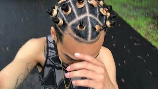 BANTU KNOTS on Asian hair for MEN [upl. by Esimorp]