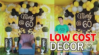 Simple Birthday Decoration Ideas at Home  Black and Gold Party Decoration Ideas [upl. by Llenroc]