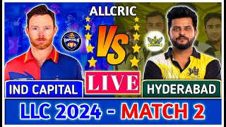 🔴Live India Capitals vs Toyam Hyderabad Match 2  Live Cricket Match Today  IC vs TYH Match Live [upl. by Dnomad]