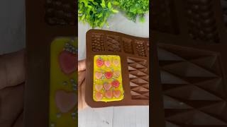 Yellow 💛pink heart chocolate making For Mom🤤😋youtubeshorts chocolate lovetrending [upl. by Roeser]