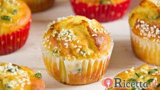 Muffin salati alle zucchine  Ricettait [upl. by Onileva132]