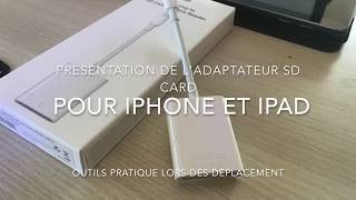 adaptateur carte sd apple pour IphoneIpad [upl. by Querida]