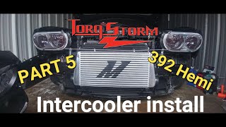 TorqStorm Supercharger 392 Hemi Install Part 5 Intercooler Install [upl. by Ankney]