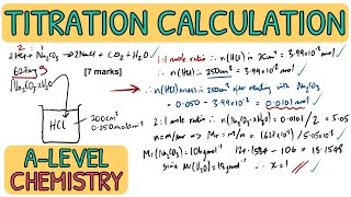 Acids and Bases Back Titration Calculation  Exam Question｜A Level Chemistry AQA [upl. by Iht]