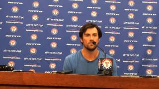 Cole Hamels talks about his long Friday [upl. by Aneelak]