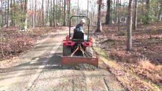 Using a Subcompact Tractor to Smooth a Gravel Driveway  Part 3 [upl. by Schaumberger]