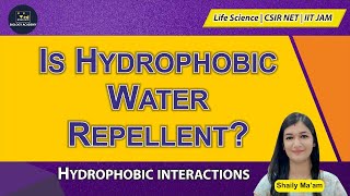 Hydrophobic Interactions  Life Sciences  CSIR NET  IIT JAM  Ved Prep Biology Academy [upl. by Remington]