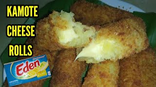 KAMOTE CHEESE ROLLS  Sweet Potato rolls recipe  Kez Apanda [upl. by Roddie14]