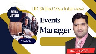 Events Manager Job interview Preparation for UK Skilled Worker Visa [upl. by Los]