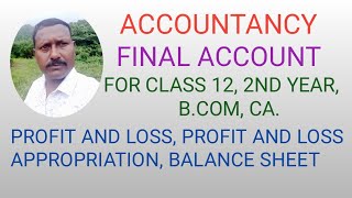 final account of a partnership class 12 hs2nd year Bcom CA i answer key of final account i [upl. by Fermin]