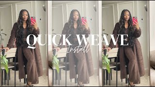 How To Quickweave Install  ORGANIQUE Shake N Go  Body Wave hair [upl. by Alrak314]