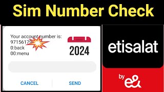 How to Check Etisalat Number  How do I know my Etisalat number How to check my SIM number in Dubai [upl. by Aniteb613]