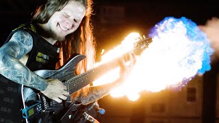 This is a Flamethrower Guitar and its INSANE [upl. by Eanahs]