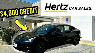 I Went To Buy a 15000 Tesla Model 3 from HERTZ Heres What Happened [upl. by Latsyrhk]