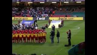 Welsh National Anthem Wales v Germany International Football Cardiff [upl. by Lurleen]