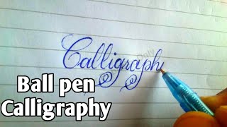 Calligraphy Font for beginner with ballpen [upl. by Janina]