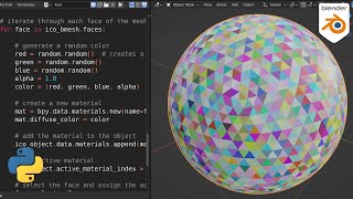 Beginner Blender Python Tutorial Assigning materials to faces of a mesh Part 1 [upl. by Attenahs146]