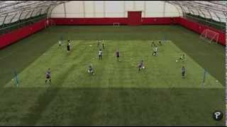 Soccer Coaching Forward Runs Technical Warm Up [upl. by Knick]