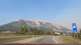 Scenic drive CrossIron Mills Mall Calgary to Canmore 080123 [upl. by Amri814]