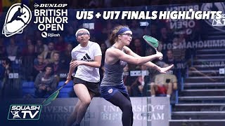 Squash Dunlop British Junior Open 2019  U15  U17 Finals Highlights [upl. by Stambaugh]