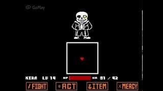 Undertale Sans boss fight  Genocide Run [upl. by Yreffoeg]