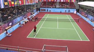 Uchiyama JAP vs Dzumhur BIH  Mens Tennis Preliminaries  Singapore 2010 Youth Games [upl. by Auqinu]