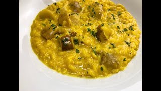 RISOTTO ALLO ZAFFERANO CON PORCINI E TOMA PIEMONTESE CUCINANDOMELAGODO [upl. by Grenville]