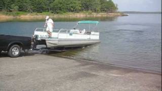 How to Load a Pontoon Boat onto a Trailer in less than 2 Minutes [upl. by Denys]