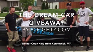 80 Eighty Dream Car Giveaway 1 Winner Cody Klug [upl. by Vergos]