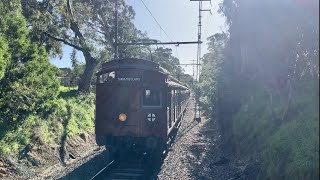 Steamrail VR Tait Red Rattler Arriving at Alamein Station on a Special Membership Service [upl. by Quinton]