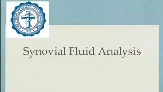 Synovial Fluid Analysis  Dr Ancheta [upl. by Anivram]