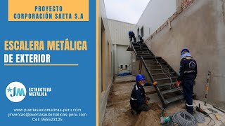 Escalera metálica de exterior  Diseño industrial 👍FABRICACIÓN E INSTALACIÓN👌 [upl. by Jazmin]