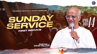 SUNDAY SERVICE 14Apr2024  Pr J DAVID WILLIAM  FGPC COIMBATORE [upl. by Adolpho]