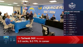 Chargers Select DB Tarheeb Still Rd 5 Pick 137  LA Chargers [upl. by Brigham146]