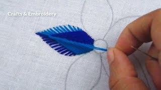 Hand Embroidery Modern Flower Embroidery Easy Flower Design [upl. by Areht]