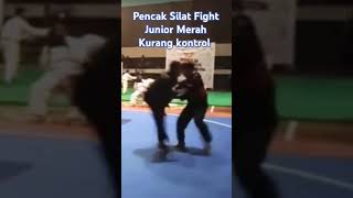 Pencak Silat Fight Junior Merah Kurang kontrol dennywewey9649 [upl. by Airetal]