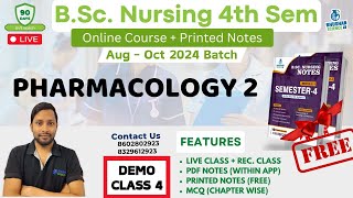 DEMO CLASS 4  bsc nursing 4th semester  pharmacology bsc nursing 4th semester  B Sc NURSING 2024 [upl. by Bernadina]