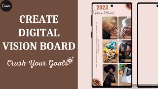 Create your dream life A Canva Tutorial for Creating a Digital Vision Board Vision Board 2023 [upl. by Marola679]