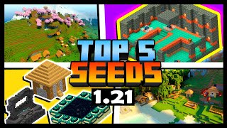 MINECRAFT 121  TOP 5 MELHORES SEEDS PARA COMEÇAR A JOGAR NA BEDROCK MCPE Xbox Playstation PC [upl. by Hserus]