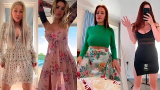 😱Transparent Dress Challenge😱4K Girls Without Underwear 31 [upl. by Chapin633]