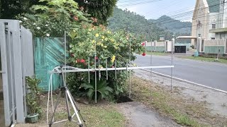 Dualband 2m70cm 5x5 Yagi antenna tuning [upl. by Eenal636]