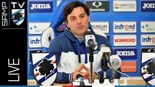 SassuoloSampdoria lo streaming della conferenza stampa di Montella [upl. by Ojyma]