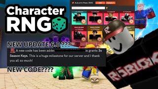 NEW UPDATE CHARACTER RNG ROBLOX 60 NEW CODES NEW CHARACTER etc  VREGAMING [upl. by Avehstab]