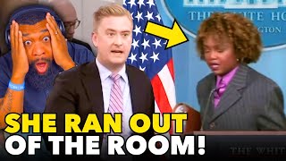 Karine Jean Pierre STORMS OUT After Peter Doocy CHECKS HER On FEMA Hurricane Relief [upl. by Corette]