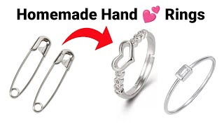 Safety Pin Ring IdeaHow to make RingHandmade RingDIY RingCouple Love RingsMakeRinghomemadering [upl. by Ttam408]