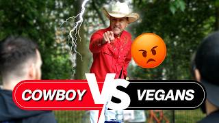 ENRAGED Cowboy Preacher Duels Vegans in Epic Showdown [upl. by Kitty690]