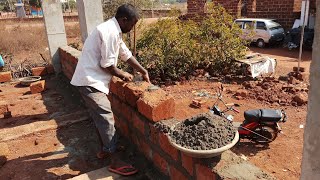 Laterite stone from cutting process to wall placing [upl. by Keil262]