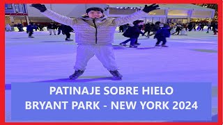 Patinaje Sobre Hielo Bryant Park New York 2024 [upl. by Airamana]